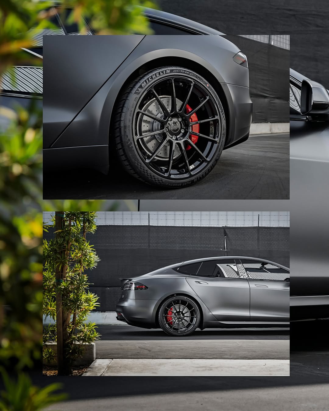 Model S Plaid是地球上最快的街车之一,快速、反复且稳定地减速5000磅以上是一个巨大的挑战。将你的Plaid推向其极限需要一个能够承受高重量和高G力制动带来的巨大冲击的制动系统。 Unplugged Performance碳陶瓷前大刹车套件(BBK)旨在显著提升这一能力。它通过提供93%的摩擦片/刹车盘接触面积增加、显著更高的热容量硬件以及定制的刹车片材料,实现了其获得的各种赛车记录和令人兴奋的街道用户反馈,从而提供最高的工作温度范围和踏板感觉。此外,它在非簧载重量方面也明显更轻,这在操控感、效率和响应性方面带来了优势。 @unpluggedperformance