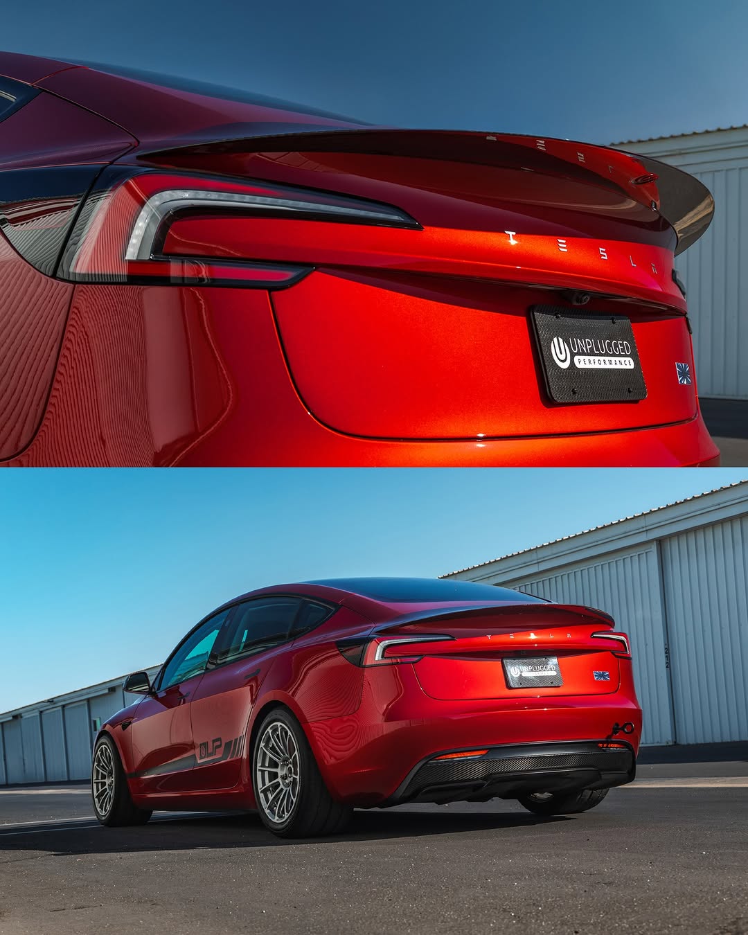 2024+ 特斯拉 Model 3 的签名碳纤维空气动力套件将四个关键碳部件：前唇盖板、高效尾翼、空气动力学后视镜盖和后扩散器饰条整合为一个统一的升级套件。每一件都采用真正的预浸料热压罐碳纤维制造，并通过我们专有的干碳-凯夫拉背层进行加固，与常见的湿法工艺相比，实现了出色的刚度重量比和耐用性。结果是一个更轻、更强的套装，安装整洁，并与特斯拉的设计语言相辅相成。 @unpluggedperformance