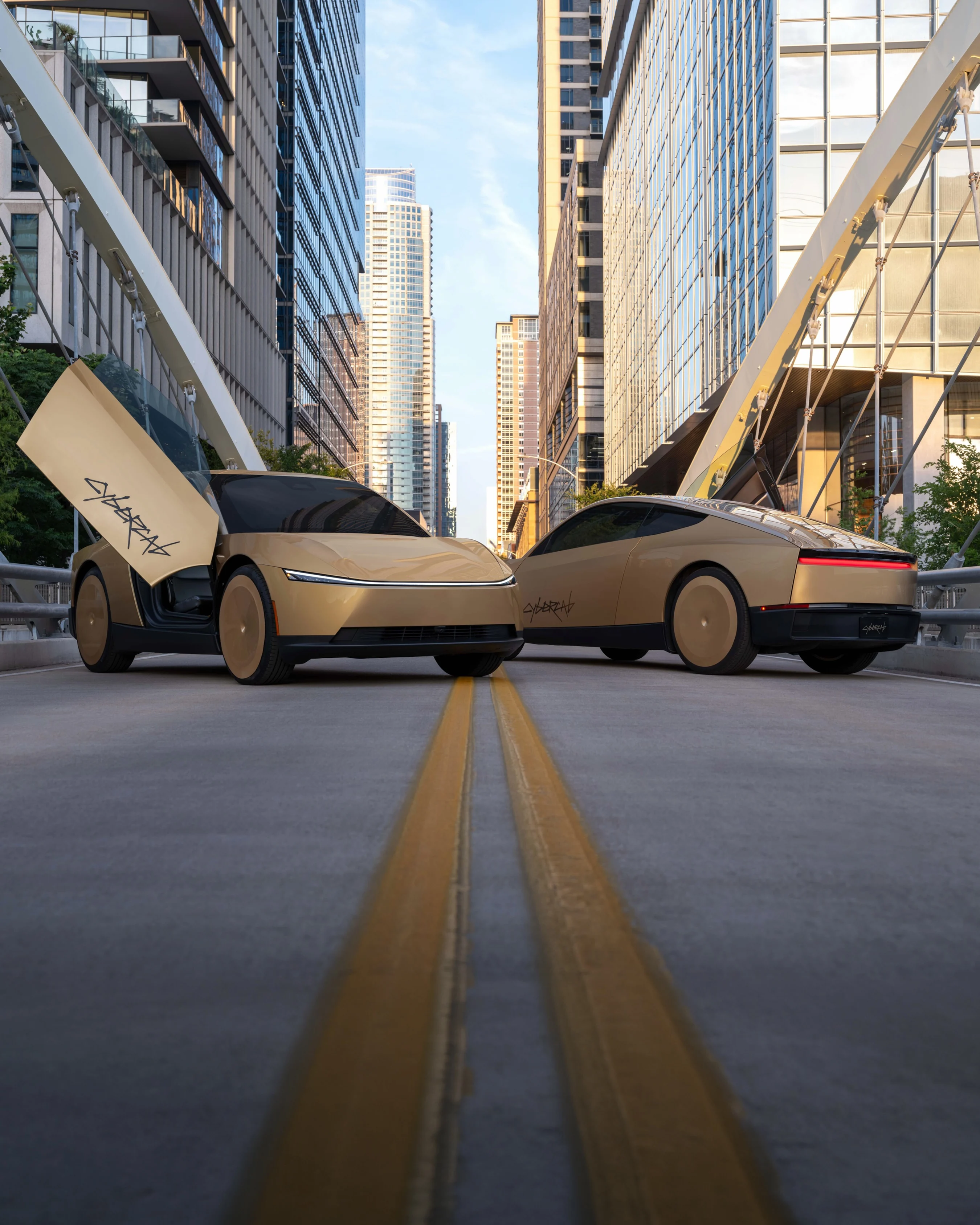 一辆会挥手的出租车 @teslamotors