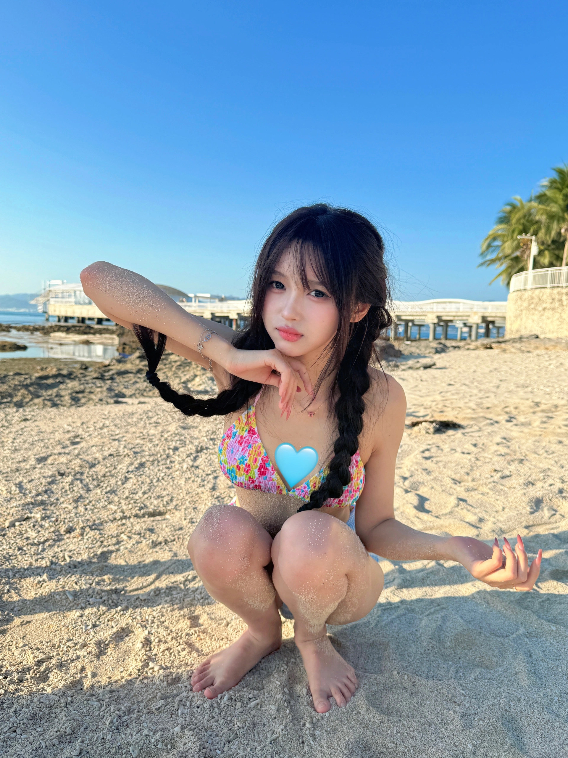 闻到了夏天的味道🥥 西岛好美！那天也是天气最好的一天～
海边超漂亮！ @王涵大朋友