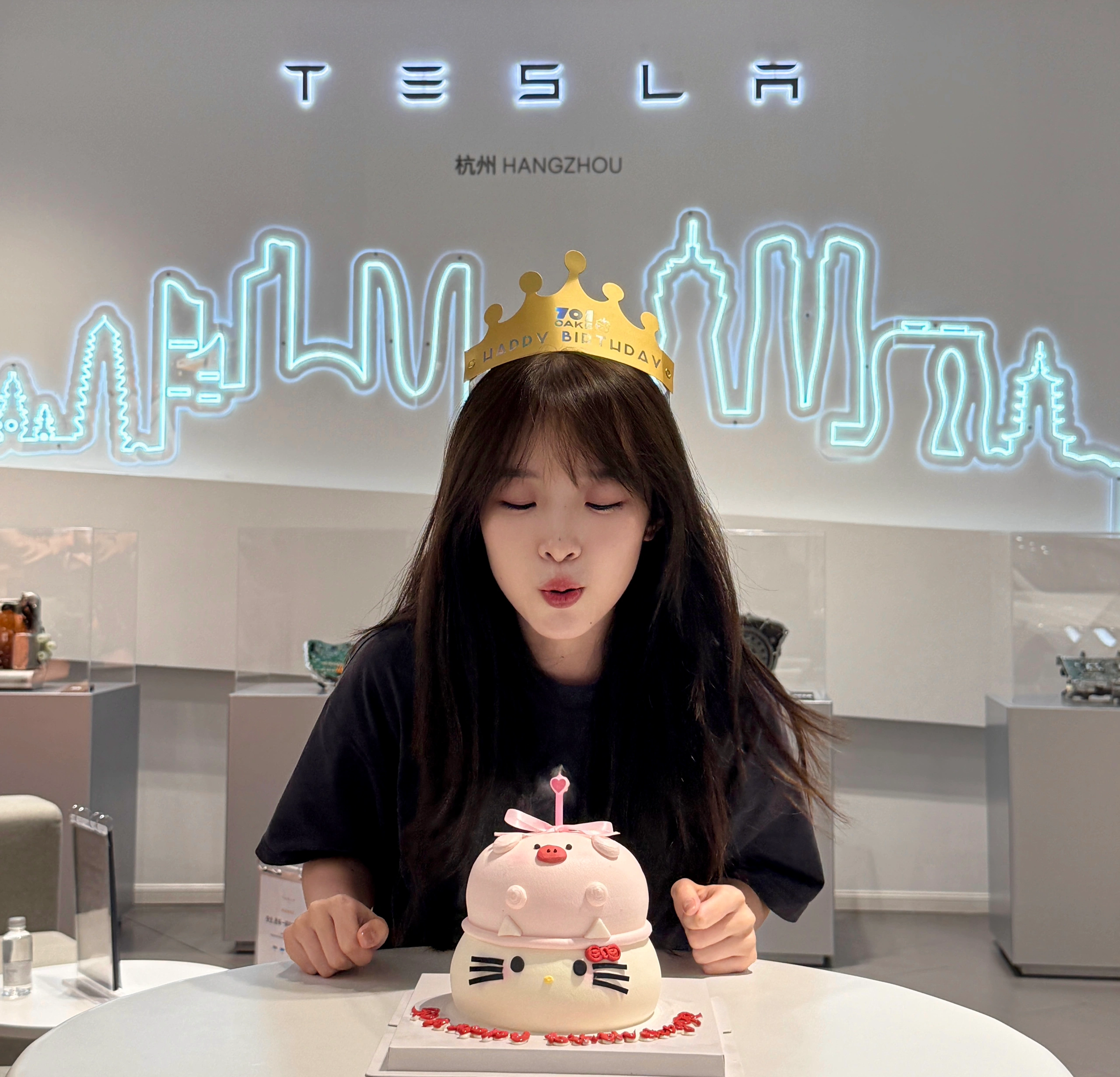 我的特斯拉女孩在发光✨生日快乐🎂 谁能想到！！！
👀 当初那个23年青涩的Intern，如今已经是独当一面的STA了🚀
我们的金沙宝贝（全店年纪最小）用实力上演了一出华丽丽的职场升级打怪记✨
	
✅ 起点：23年Tesla Intern初入职场，带着好奇与拼劲，在顶尖舞台从零开始学习成长💪
✅ 进阶：成功转正！用努力和实力证明自己不是昙花一现，稳稳扎根！！！
✅ 飞跃：晋升TA！专业能力UP！UP UP！开始承担更重要角色，光芒逐渐绽放✨
✅ 巅峰：再晋升STA！🎉持续突破自我天花板！成长速度简直像开了挂🔥
	
🌟美貌与能力并存！说的就是她！💃
👩🏻‍💻 “破茧成蝶”这四个字，就是她这段旅程最完美的诠释！从懵懂到专业，从跟随到引领，每一步都走得坚定又漂亮！👏
她用实际行动证明：努力！真的可以闪闪发光✨
	
在今天这个特别的日子里🎂只想大声对她说：
宝贝！生日快乐！🎈
愿你在新的一岁：
💫 继续乘风破浪，在热爱的领域持续发光发热！
💫 永远开心快乐！永远保持这份自信与美丽！
💫 所有的努力都被看见，所有的梦想都开花结果！🌺
你是我们的骄傲❤️继续冲鸭！
特斯拉女孩，未来可期！💯🚗⚡️
	
#特斯拉女孩 #职场女性 #女性力量 #破茧成蝶 #职场晋升 #特斯拉 #生日祝福 #努力变优秀 #美貌与实力并存 #STA #职场干货 #生日快乐 #成长记录 @金沙湖特斯拉中心