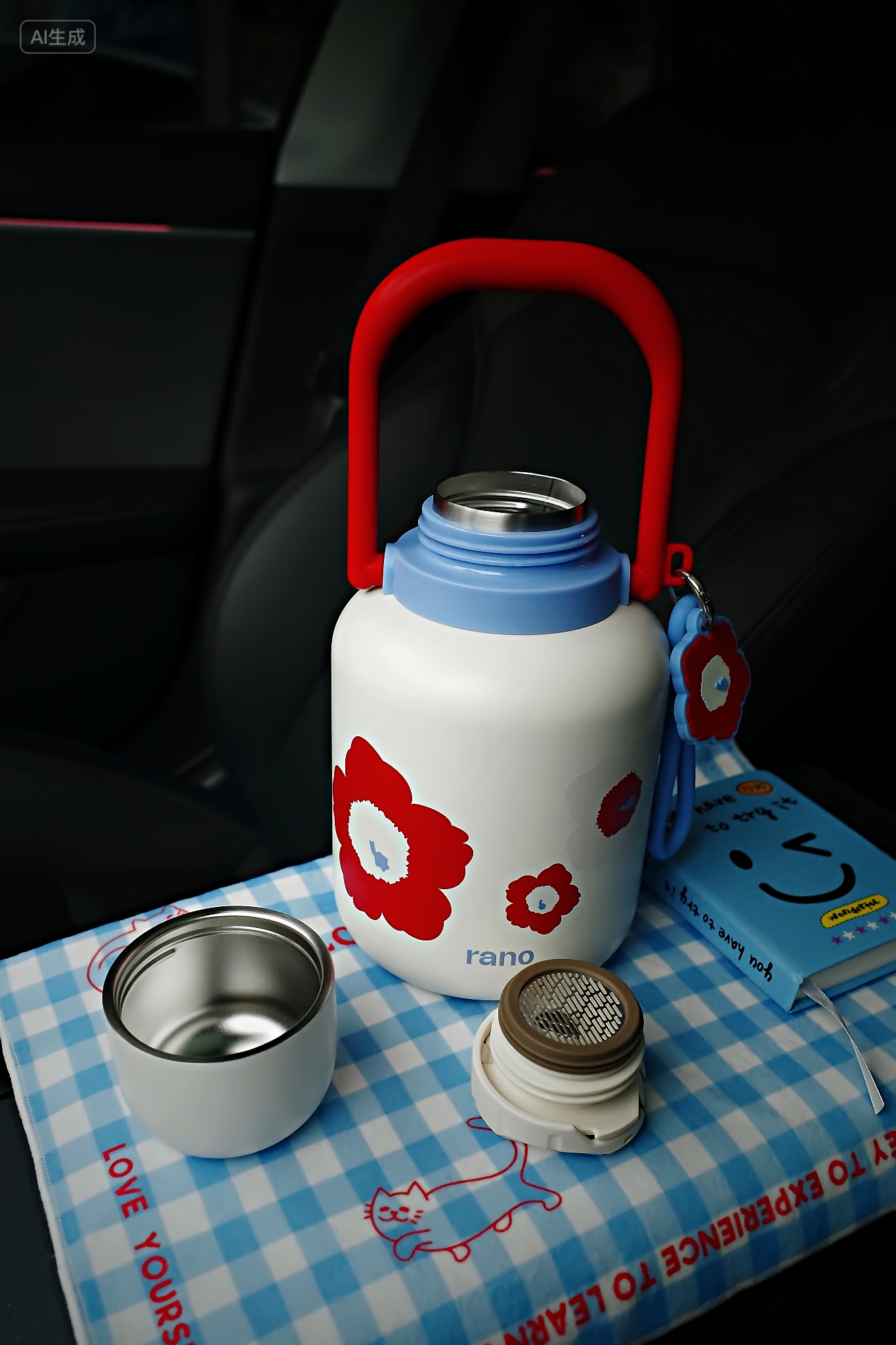 🚗💨公路旅行必备！颜值和温暖我都要！ 秋冬自驾游，开长途都要备上一大壶...
旅途幸福感蹭蹭往上涨！
	
实名夸夸这个旅行搭子的贴心设计：
	
1⃣️随手就走的提手：这个红色的小提手也太方便了吧！无论是下车拍照还是休息区接水，手指一勾就走，完全不费力。
	
2⃣️：车内c位担当，颜值清新又治愈，简直是美美的拍照📸道具。
	
3⃣️：保温给力超长待机：亲测有效！早上出门泡的热茶，到下午还是烫烫的！翻山越岭也能喝到一口热饮，这种感觉真的太幸福啦~
超大容量还可以带到户外露营可以冲热咖啡☕/奶茶水源补给。
真心推给所有爱出去玩的姐妹！有了它，漫长的公路也变成温暖的享受。
	
#特斯拉女车主 #特斯拉
#外出必备
#冬日温暖神器 #实用与颜值并存
#保温杯 #萌宠好物 #整点儿摄影节奏
#小红书RFL时尚轻单 @fafa的移动充电堡