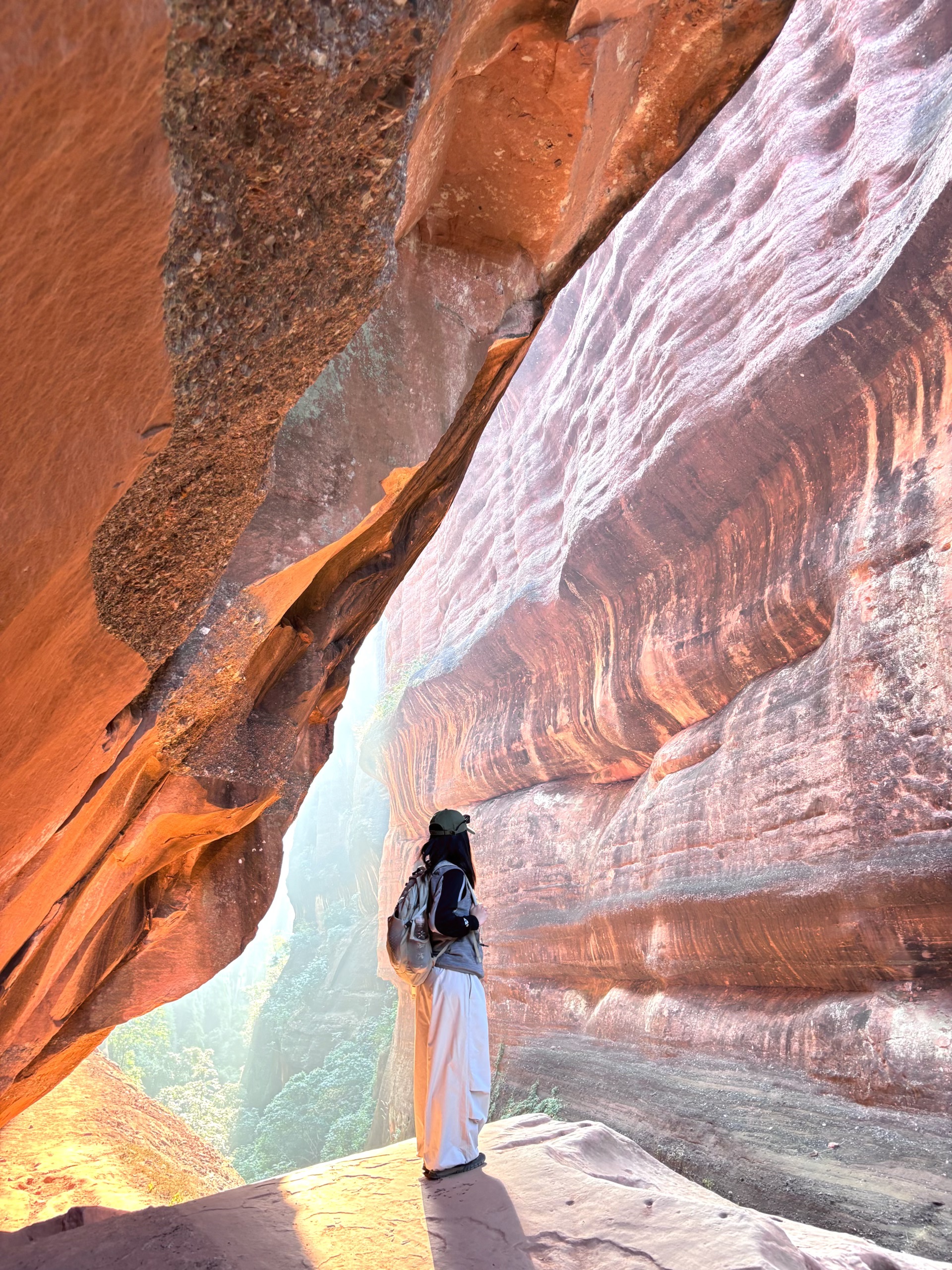 韶关野丹霞｜包出片的呀🤓 环线全程16公里，爬升700+，耗时约 8h
起点导航：韶关丹霞山龙坑农庄
	
新手友好，部分路段需要攀爬，最好带上手套和长衣长裤，大部分都有遮荫，原始森林感拉满。
👍👍👍
	
#每周一山 #爬野山乐趣 #野攀的快乐你想象不到 #徒步丈量世界 #户外徒步 #感受大自然的鬼斧神工 #爬山好去处 #丹霞山 #韶关 #户外薯 @发福仙人掌