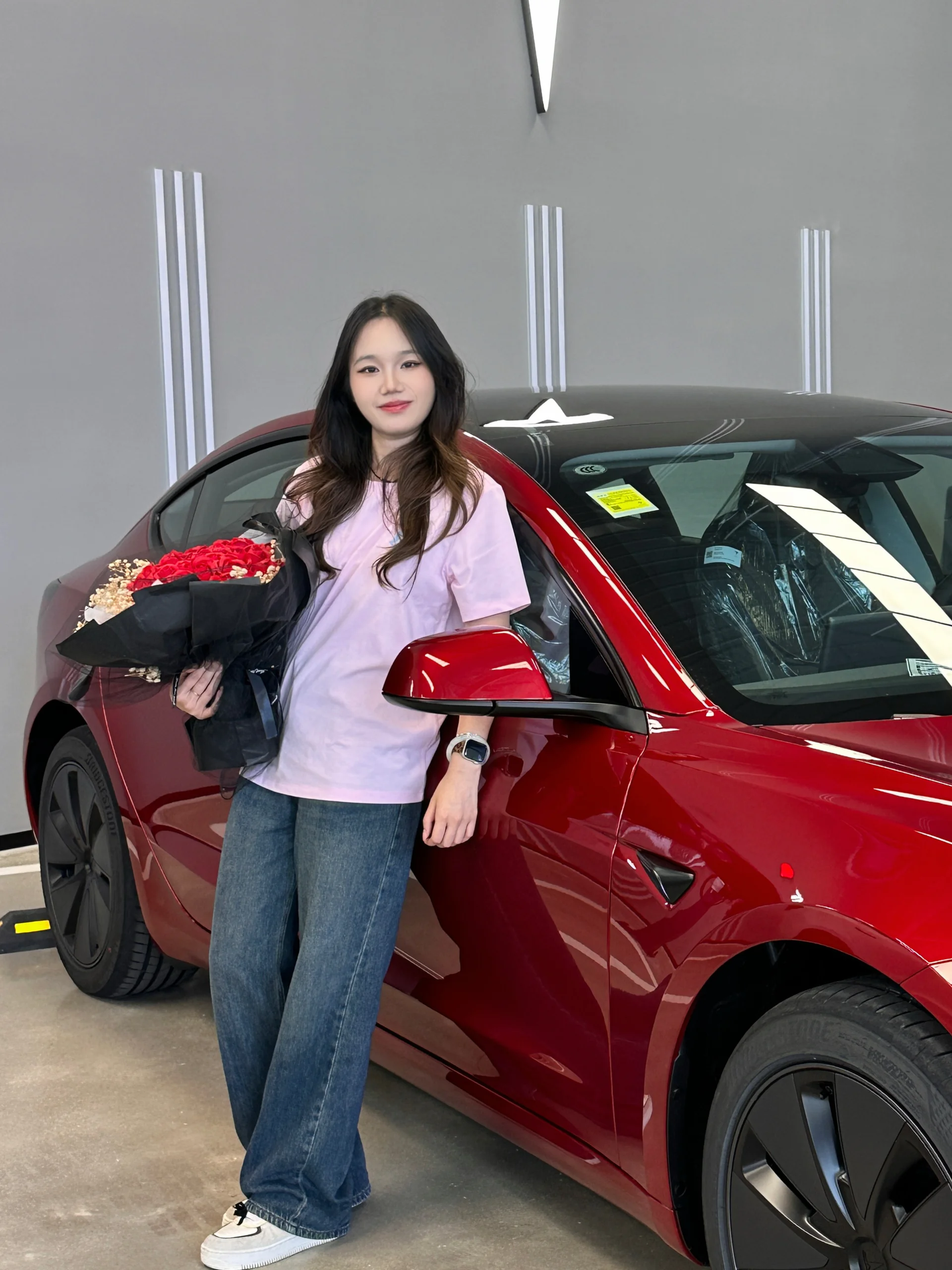 是谁提到了特斯拉！？🚗 #提车日记 #model3 #交车仪式 #特斯拉 #喜提新车 @Pearlyyy